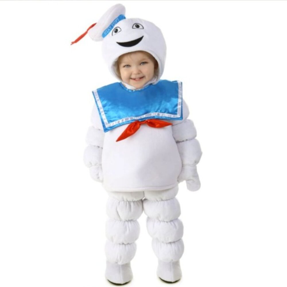 Ghostbusters Deluxe Stay Puft Costume 18M-2T Marshmallow Man Baby Toddler - Picture 2 of 13